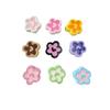 Color Macarrón Estilo Caramelo Cuchara Flor Pintura para Hornear Aleación DIY Cadena para Teléfono Móvil con Cuentas Collar Accesorios para el Cabello
