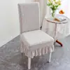 Liquidación de fundas gruesas universales para mesa de comedor y sillas, fundas para taburetes, juegos de cojines para sillas y fundas integradas para asiento y respaldo