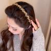 Doce legal padrão leopardo com onda de dente arco de cabelo feminino outono raiz de cabelo fofo artefato lavar rosto pressão cabelo antiderrapante arco de cabelo grampo de cabelo cocar
