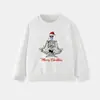 Estilo Europeo y Americano 25 Años Nuevo Sudadera de Manga Larga para Niños Moda Calavera Navideña Suéter para Niños Ropa para Niños Sudadera de Punto