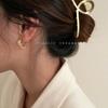Brincos de Argola de Camada Dupla Elegantes e Sofisticados, Novos Brincos da Moda para Mulheres, Design de Nicho de Luxo Leve Brincos de Argola Lisos