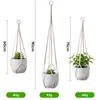 Bolsa de Rede para Vaso de Flores, Venda Quente Transfronteiriça Jardinagem Planta Feita à Mão Tecida de Algodão Vaso Pendurado Rede Decorativa para Plantas