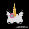 Serie de lindos unicornios de dibujos animados Parche plano de resina para horquilla con fondo blanco Accesorios de joyería DIY, 1Yc27845