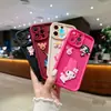 Pegatina de Coche de Silicona Estéreo 3D Cubierta Protectora de Cuero Dibujos Animados Funda para Teléfono Móvil Anticaídas de Carcasa Dura