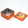 Caja cuadrada de hojalata personalizada por el fabricante, sellada, a prueba de luz, a prueba de humedad, caja de hojalata vacía para dulces y pasteles de boda