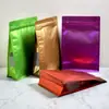 Bolsa de embalaje para té colorida sellada en ocho lados bolsa auto-parante ventana lateral bolsa de papel de aluminio comida para gatos y perros snack de frutos secos bolsa auto-sellante
