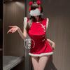 Lingerie Sexy Personalizada Uniforme de Natal Tentação Inverno Camisola de Pelúcia Ano Novo Camisola com Suspensórios Casal Flertando