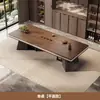 Novo Modelo 2025 de Mesa de Chá em Ardósia com Sensação de Luxo Leve e Alto Padrão, Conjunto Completo de Mesa de Chá com Chaleira para Escritório Integrada