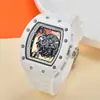 Suministros del Fabricante Nuevo Reloj Hueco Personalizado de Cabeza de Tigre Cerámica Aceite Movimiento Mecánico Unisex