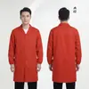 Ropa de trabajo personalizada con logo impreso en batas protectoras azules, ropa de trabajo resistente a la suciedad para manejo en taller, batas protectoras azules de manga larga del fabricante Fang