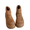 Botines de plataforma modernos para mujer, nueva colección de invierno 2026, punta redonda, cómodos, estilo retro, forrados de felpa para abrigar, botas Martin