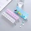 Mini Porta-Pílulas Retangular de Sete Compartimentos, Porta-Pílulas Portátil para Sete Dias da Semana, Porta-Pílulas Transfronteiriço à Prova de Umidade
