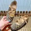 Versão em Pele de Ovelha~Sapatos Mary Jane Rasos com Velcro Estampa de Leopardo Retrô de Nicho para Mulheres 2026 Primavera Sapatilhas Versáteis