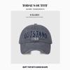 Gorra de Béisbol Lavada de Algodón Retro Transfronteriza Gorra con Visera Bordada Tridimensional Circunferencia de Cabeza Grande Mostrando la Cara Sombrero Pequeño Sombrero de Sol de Comercio Exterior