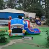 Resbaladilla y Trampolín Inflables Dos en Uno para Niños Equipo de Diversión Antideslizante Espesado para Exteriores Equipo de Instalación Rápida para Parque Familiar