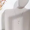 Nuevo Estilo Japonés y Coreano Minimalista Collar de Perlas de Plata de Ley S925 para Mujer, Diseño Único, Colgante que No se Desvanece, Cadena Elegante para Clavícula