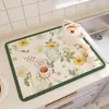 Alfombrilla de Drenaje de Lujo Ligero de París Barro Diatomeo Encimera de Cocina Alfombrilla Impermeable Fregadero Fregadero Grifo Alfombrilla Absorbente