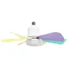 Luz de Ventilador de Rosca E27 Transfronteriza para Uso Doméstico, Luz de Ventilador Pequeña Silenciosa para Estudio y Comedor, Luz de Ventilador LED Moderna Minimalista