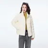 Pinghu 2026 Invierno Nueva Chaqueta Corta de Plumas para Mujer con Cuello Alto, Ligera, Casual, Color Sólido, Versátil, 90% Plumón de Pato