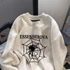 Sudadera con cuello redondo de estilo americano de moda con forro polar para otoño e invierno, con letras para hombre, diseño holgado de estilo Ins, versátil, top de estilo coreano