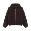 Sudadera Personalizada Holdoumen26 Serie Diaria Primavera y Verano Parche de Letra Sudadera con Cremallera Oversize Cárdigan