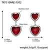 Acero Inoxidable Corazón Cortado Borde de Pan Piedra de Vidrio Bola de Acero Conjunto de Collar Pulsera Aretes Chapado en Oro Real de 18K Que No Se Desvanece