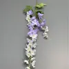 Flor de Andorinha Artificial de Tecido de Seda com 3 Ramos Haste Única Flor de Andorinha Falsa Arranjo de Flores para Corredor de Casamento Decoração Parede de Flores Artificiais