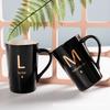 Caneca com Tampa e Colher Personalidade Criativa Moda Cerâmica Casal Masculina e Feminina Doméstica Leite Café Bebida Chá Caneca