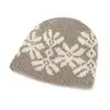 Gorro de Lana Tejido Jacquard Copo de Nieve para Mujer de Invierno al por Mayor Transfronterizo, Gorro Caliente que Protege los Oídos, Disponible para Dropshipping