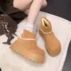 Botas de Nieve Gruesas Versátiles para Chicas Bajitas Mujer 2026 Otoño/Invierno Nuevas Retro Encaje Francés Adelgazantes Botines Cortos Birkenstock