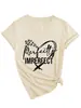 Amazon Ebay Sitio Independiente Moda Casual Camiseta de Manga Corta Perfectamente Imperfecta con Cuello en V para Mujer