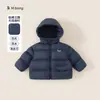Bangxuan Novo Inverno Quente Roupa de Inverno À Prova de Vento Jaqueta Infantil de Penas Roupa com Capuz à Prova de Três Jaqueta Infantil de Penas para Meninos