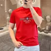 Camiseta de hombre de corte slim, lujo ligero, estilo europeo, cuello redondo, moda verano 2025, manga corta multiproceso, alta calidad
