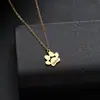 Aliexpress Venda Quente Colar de Patinha de Cachorro para Mulheres Estiloso Europeu e Americano DIY Corrente para Clavícula com Nome Gravado Fornecimento Transfronteiriço