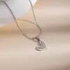 Vendas Diretas de Fábrica Moda Transfronteiriça Europeia e Americana Design Simples Sentido de Design Colar com Pingente de Coração Luxo Leve Sensação de Alto Padrão Pingente de Coração