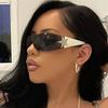 Gafas de sol para chicas populares Y2K del Milenio Europeo y Americano Gafas de aviador integradas Gafas de estrella de cinco puntas Transfronterizas
