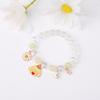 Pulseira de Cristal Cão Canela Ins para Meninas Sanrio Casal Cristal Cristal Rosa Pulseira Floral Estudante Melhor Amigo Presente