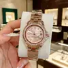 Nuevo Modelo Reloj Submariner Verde con Esfera Incrustada de Diamantes, Movimiento de Cuarzo, Correa de Acero Inoxidable, Calendario, Reloj para Mujer, Venta al por Mayor desde el Fabricante