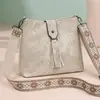 Bolso de Hombro con Borlas Retro Árabe de Primavera 2026 para Mujer, Bolso Cruzado de Gran Capacidad, Estilo Étnico de Moda con Correa Ancha