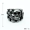 Joyería popular japonesa y coreana de acero de titanio, anillo de calavera de personalidad de moda, anillo para mano de hombre, ventas directas de fábrica