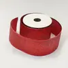 Cinta de Webbing Rosa Completa para Navidad al por Mayor Transfronteriza Borde Tejido Borde Prensado Alambre de Satén Lazo Decoración Festiva