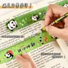 Nueva Regla Magnética de Panda Linda 15cm Regla Suave Escala Transparente Inspiradora Regla de Medición Multifuncional Material Escolar