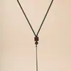 Colar de Corda com Barril Ajustável Fio para Joias DIY Feito à Mão Colar Trançado Cordão com Pingente de Etiqueta Simples Acessórios