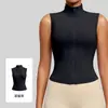 Chaqueta cárdigan sin mangas de fábrica para fitness y yoga para mujer, elástica, adelgazante, top deportivo, envío directo disponible