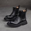 Jie judong botas Martin retro cepilladas nuevas estilo británico zapatos de mujer con suela gruesa botas casuales de tubo de cigarrillo piel de vaca de capa superior cómodos