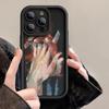 Pintura a Óleo Mãos Dadas Capa para Celular Iphone14/15/16Promax Apple 11/12 Personalizada Criativa Silicone Integral