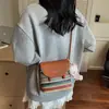 Pedidos extranjeros: Bolsas pequeñas de color block populares de este año para mujer, nuevos bolsos cruzados versátiles 2026, bolsos de paja tejidos súper modernos