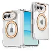Aplicable Transfronterizo iPhone 18 Duo Transparente Plegable Magnético Giratorio Soporte Funda para Teléfono Acrílico Protección Anti-Caídas