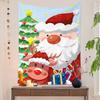 2022 Novo Pano de Fundo de Natal Ins Decoração de Casa Transfronteiriça Árvore de Natal Fundo Pano para Pendurar na Parede Tapeçaria Amazon