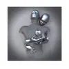 Comércio Exterior Venda Quente Figura de Metal em Arame de Aço Abstrato Escultura Escultura Casal Pintura Suspensa Alta Definição Impressão a Jato Tela Núcleo da Pintura